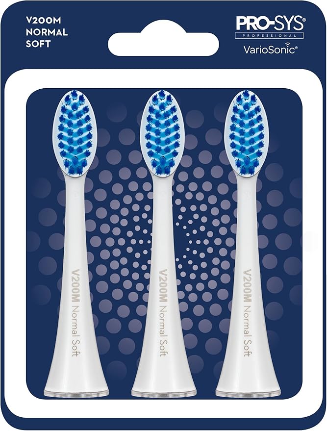 PRO-SYS® VarioSonic® V200M Normal Soft Replacement Heads, Pack of 3. Also fits Burst Brush!