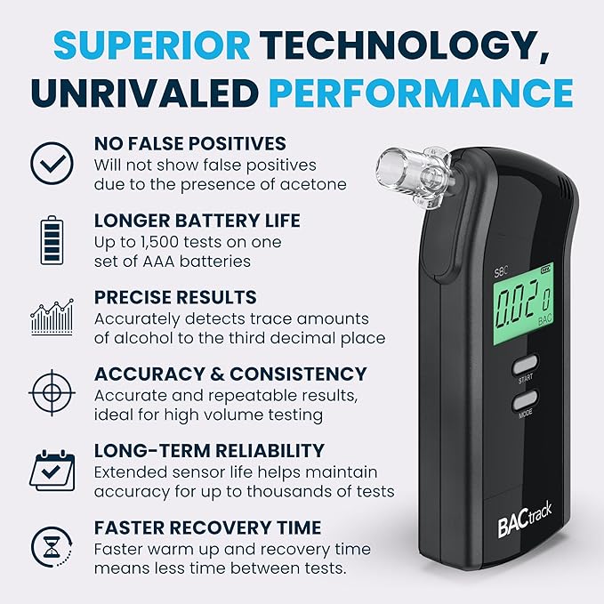 BACtrack S80 Breathalyzer (2 Pack) | Professional-Grade Accuracy | DOT & NHTSA Approved | FDA 510(k) Cleared | Portable Breath Alcohol Tester for Personal & Professional Use