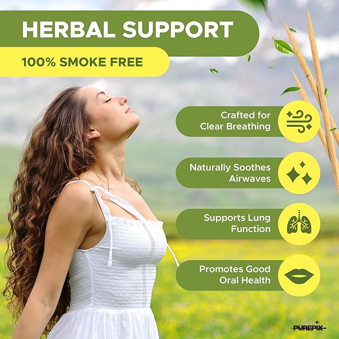 Mullein Pix, Extra Thick Flavored Toothpicks Infused with Mullein Leaf, Natural Quit Smoking Alternative, Lung Cleanse Support, Nicotine Free, Kosher Vegan, Made in The USA (Wintergreen Frost 3 Pack)