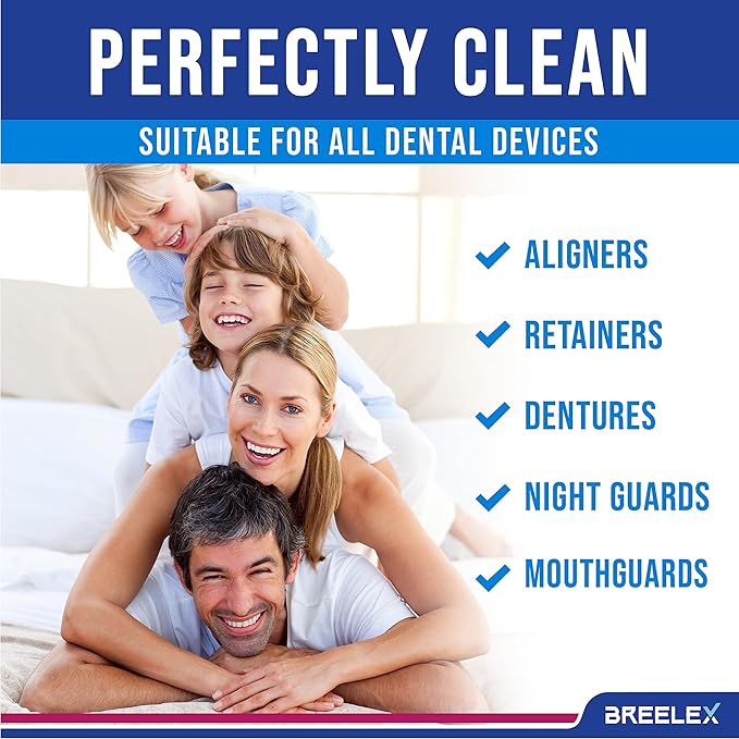Retainer Cleaner Tablets - 2 Pack, 240 Tablets - Denture Cleaning & Night Guard Cleaner - Mouthguard & Dental Appliance Cleaning