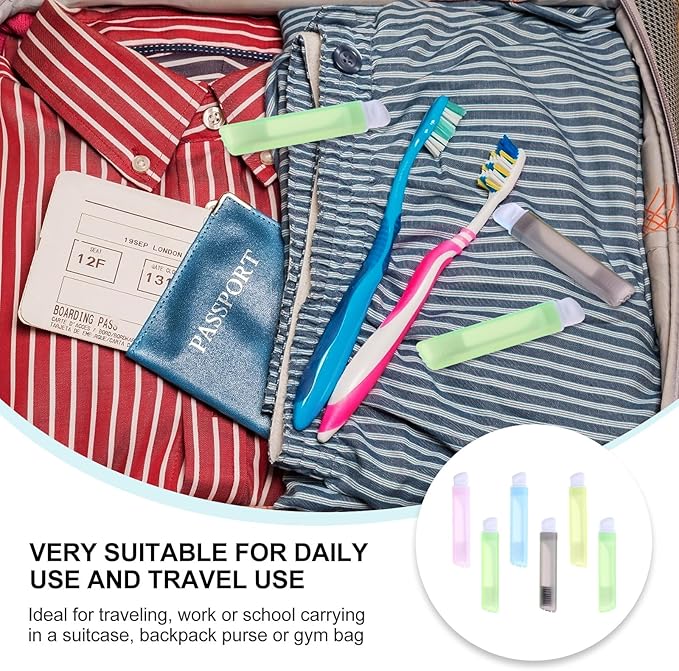 6Pcs Foldable Toothbrush Set with Soft Bristles, Portable Travel Toothbrush for Camping and Personal Oral Care, Compact Folding Handle for Adults Random Color Random Color
