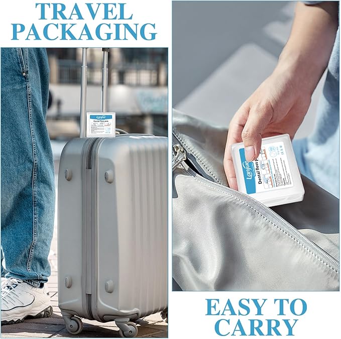 800 Count Dental Floss Picks, Travel Dental Flossers with 8 Portable Case Toothpicks Sticks Dental Tooth Picks Flosser Dental Floss Cleaner Dental Floss Sticks for Family Teeth Cleaning