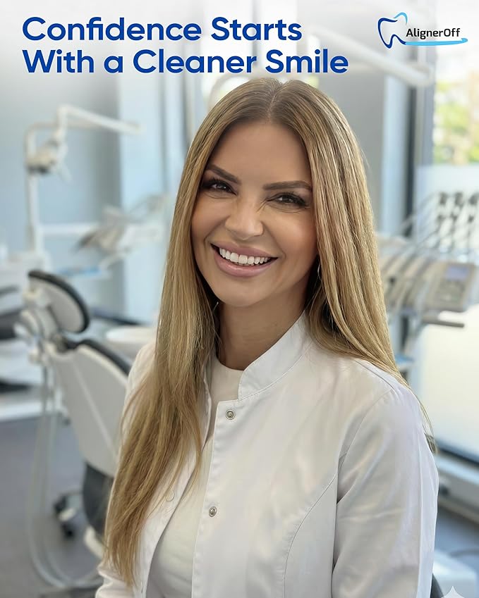 Aligner Off Sparklux Jet Water Flosser - Cordless & Rechargeable, Waterproof Design, Ideal for Teeth, Braces & Gum Care, Sleek White Finish with Rose-Gold Trim - FSA Eligible