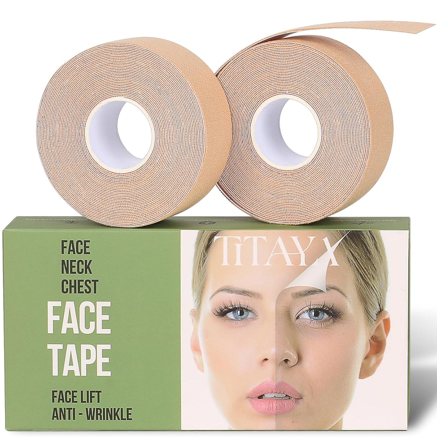 Face Lift Tape Pink Forehead Wrinkle Patches,Neck Wrinkle Patches,Face Lift for Lip,Double Chin,Smile Line,Mouth Tape For Sleeping,Double Chin Reducer 2 Rolls