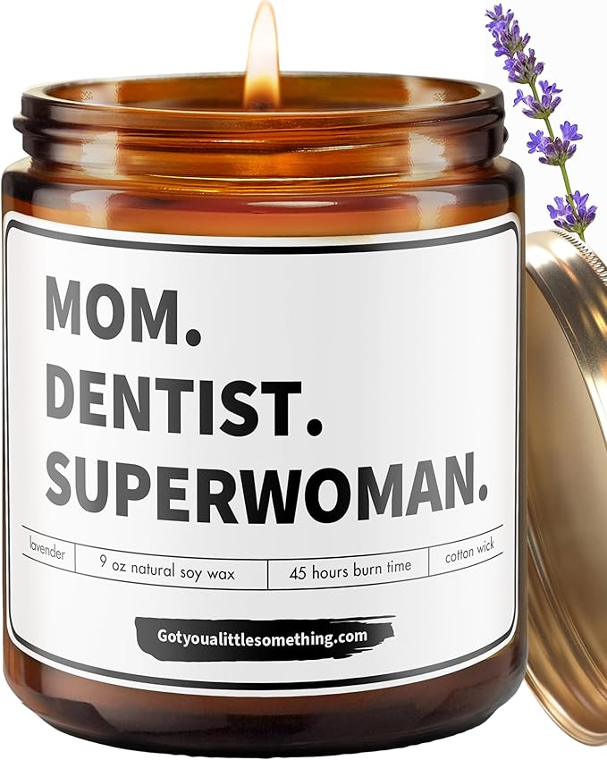 Dentist Gifts for Women - Lavender Vanilla Scented Candle for Dentists Appreciation ; Empowering Thank You Appreciation Gift for Birthday, Christmas, New Job, Retirement - Gift from Patients