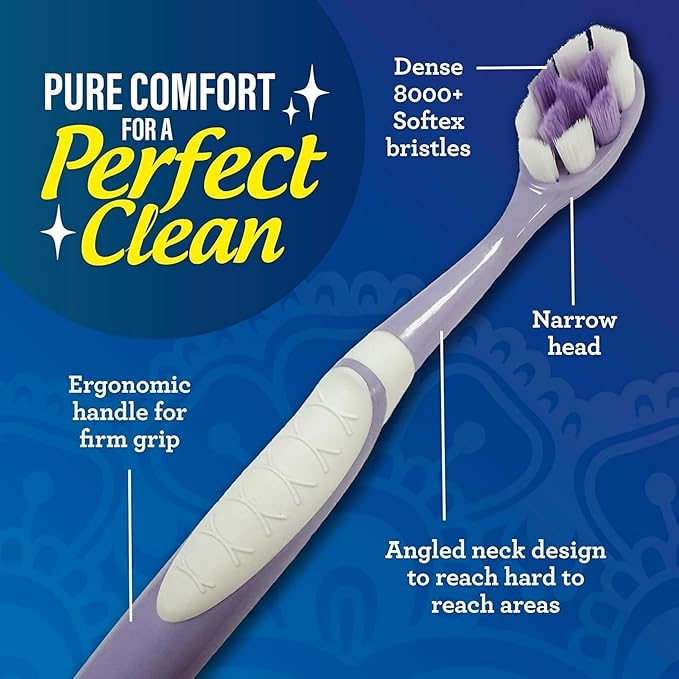 GuruNanda Butter On Gums Toothbrush, ADA Accepted, with 8000+ Ultra Soft Softex Bristles for Sensitive & Receding Gums, Perfect for Whiter Teeth, 2 Ct (Pack of 2)