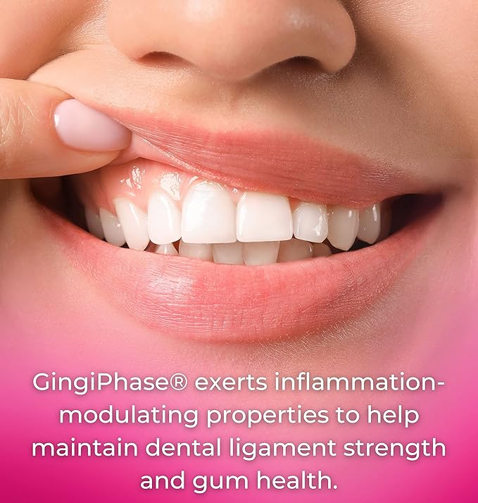 Tango GingiPhase Natural Herbal Dental Support Supplement for Healthy Gums, Teeth, and Jaw Circulation (120 Capsules)