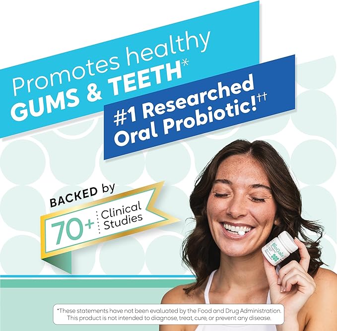 BioGaia Prodentis | Oral Probiotics | Promotes Healthy Gums & Teeth | Defends Against Bad Breath & Dental Problems | Improves Oral Health | Mint Flavored Dental Probiotic Lozenge