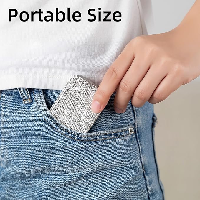 2pcs Dental Floss Holder Travel Bobby Pin Holder Bling Gum Container Small Metal Tin Box Case（Red
