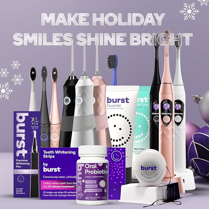 BURST Electric Water Flosser Replacement Tips (Combo/3 Pack) | for Fresh Breath & Healthy Gums | Plaque Removal Between Teeth, Braces & Dental Work