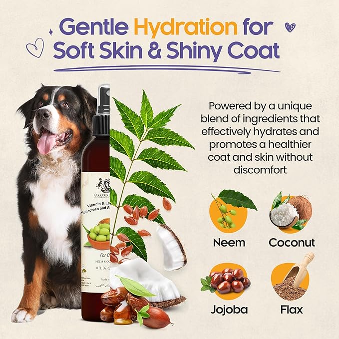Dog Sunscreen for Nose Vitamin & Essential Oil 8 oz, Dry Dog Nose Balm, SPF 30 Beach Essentials for Dogs Hiking Gear Camping Essentials, Sunscreen for Dogs with Conditioner by Gerrard Larriett