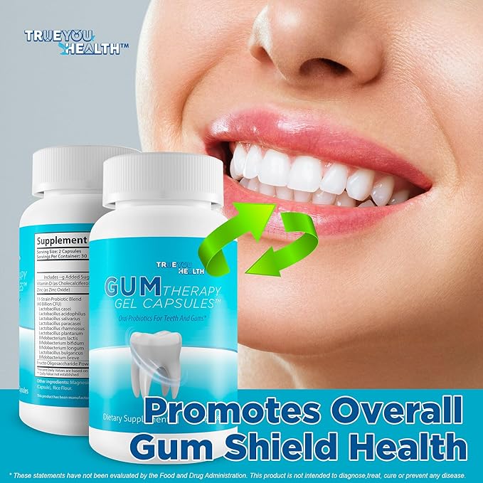 Gum Therapy Gel Capsules - Our Best Gum & Teeth Support Probiotic - Oral Dental Probiotics Gum Health Supplements - Gum & Teeth Probiotic - Our Best Oral Probiotics for Teeth and Gums - Gum Supplement