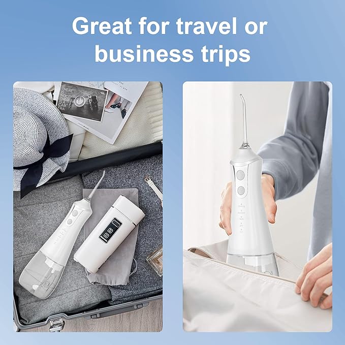 Electric Flosser Water Flosser Portable Dental Flosser Oral Cleaning (L11 White)