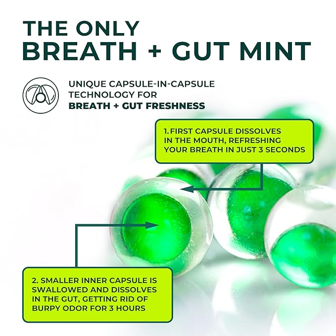 NUDE MINTS | Dual Action Liquid Capsules | Mouth Watering Mint - Lasts 3x Longer - 3x Stronger - Extreme Bad Breath Solution For Adults - Sugar Free, 0 Calorie - Berries - 5 Pack - 150 Capsules
