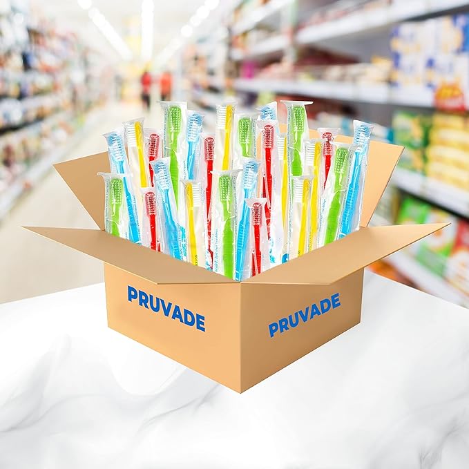 1000 Prepasted Toothbrushes Individually Wrapped - Disposable Toothbrushes with Toothpaste Built in - Single Use Waterless Tooth Brush with Soft Bristles for Hotel, Camping, Travel, Office