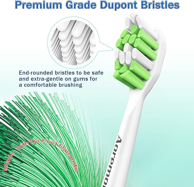 Aoremon Replacement Heads for Sonicare Philips Toothbrush: Compatible with Sonicare DiamondClean HX6063/65, 2 Series Hx9023/65 and Other Click on Electric Toothbrush