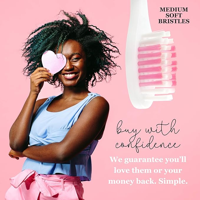 Bulk Portable Toothbrushes, Individually Wrapped, Manual Disposable Travel Toothbrush Set for Adults, Medium Soft Large Head, Multi Color Travel Toothbrush Kit (50 Pack)