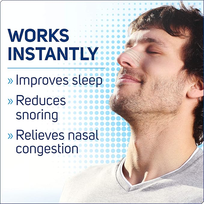 Nasal Strips Extra Strength, Tan, 26 Count | Works Instantly to Improve Sleep, Reduce Snoring, & Relieve Nasal Congestion Due to Colds & Allergies