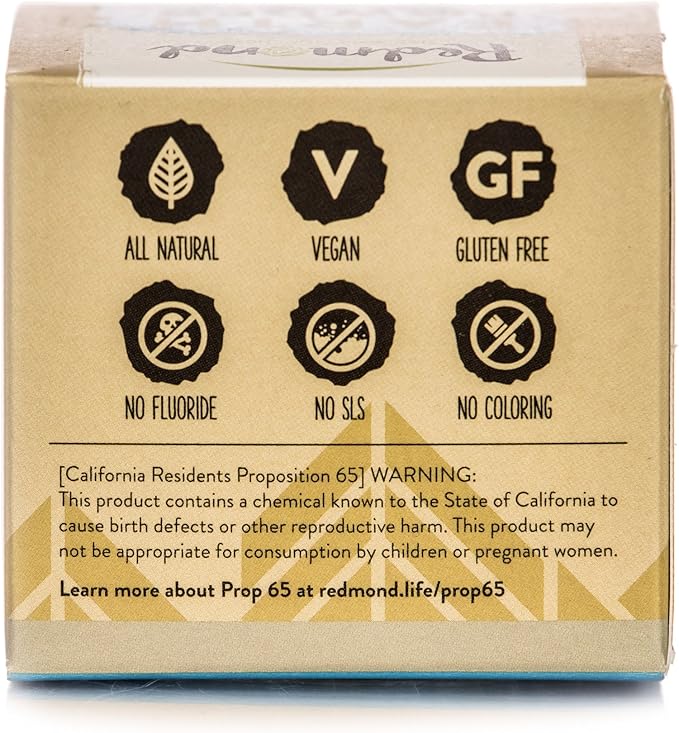 Redmond Earthpowder, All Natural Tooth and Gum Powder Bentonite Clay, Peppermint