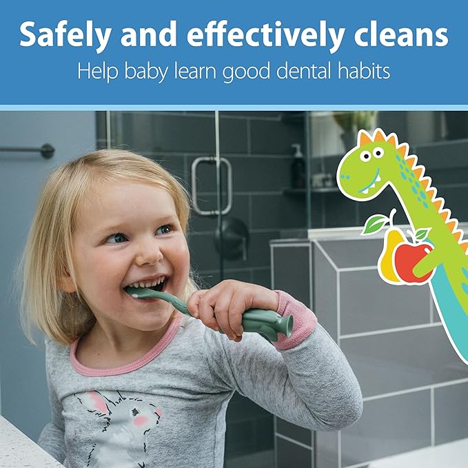 Dr. Brown's Infant-to-Toddler Toothbrush Set, 1.4 Ounce, Blue