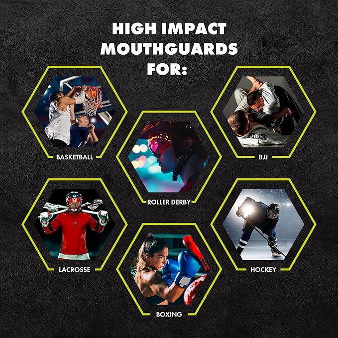 DAMAGE CONTROL High-Impact Mouth Guard – Sport Mouthguard for Boxing, Football, Hockey, Lacrosse & Basketball, Protects Teeth & Jaw, Protective Mouthpiece for Adult & Youth (Adult, Came from Nothing)