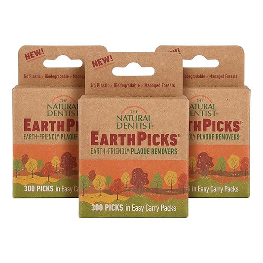 EarthPicks Plaque Removers - Better Than Floss Picks, 900 Count, Pocket-Sized Oral Health Solution, Eco-Friendly