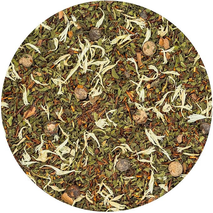 Tiesta Tea Cocoa Mint Chill Loose Leaf Tea, Chocolate Peppermint Herbal Rooibos Blend, Non-Caffeinated, Real Fruit, Herbs, Spices, Hot or Iced Brew, Makes Up to 25 Cups, Resealable Pouch, 1.5 Ounce