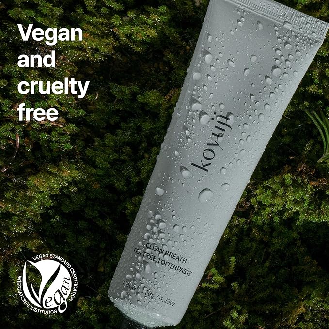 Clean Breath Tea Tree Toothpaste - Natural Toothpaste, Fluoride Free, SLS Free, Foamless, Vegan, Breath Care. Sensitive Teeth, Keep Mouth Moist. (4.23 Fl Oz (Pack of 1), Clean Breath Tea Tree)