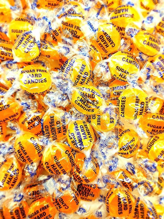 Sugar Free Butterscotch Hard Candy - 1 lb Delicious Bulk Candy Individually Wrapped - Gluten Free, Vegan, Keto Friendly Butterscotch Bag of Treats for Mima's Summer Mega Sale & Valentines Day