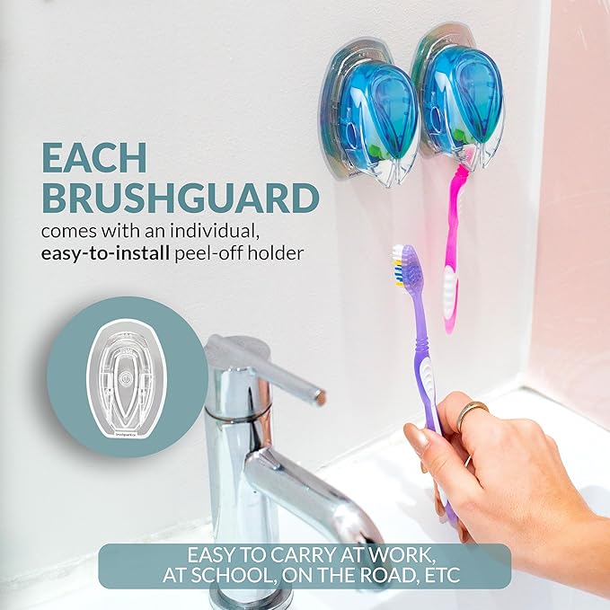 BRUSHGUARD Toothbrush Protector, Cap and Holder - Hygienic Storage Cover