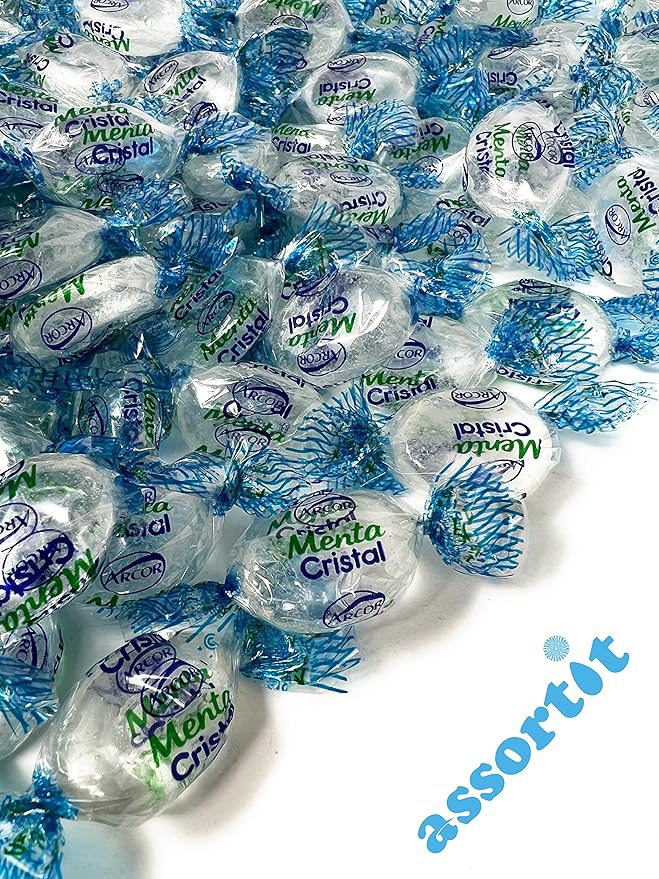 Holiday Crystal Clear Mints - 10 lbs - Clear Refreshing and Elegant After Dinner Mint Hard Candies - Bulk American Vintage Candy Assortment - Individually Wrapped, 160 oz.