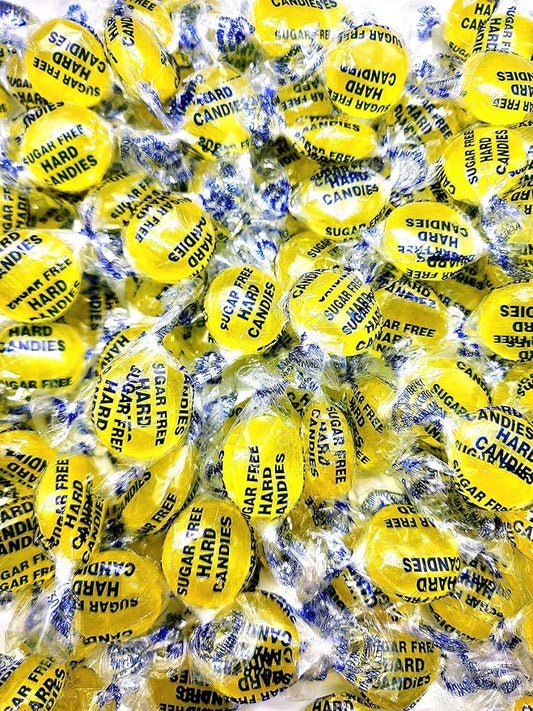 Sugar Free Lemon Drops Hard Candy - 1 lb Sweet & Citrusy Bulk Candy Individually Wrapped - Gluten Free, Keto Friendly, Vegan Lemon Drops Mima's Summer Mega Sale Treats Bag