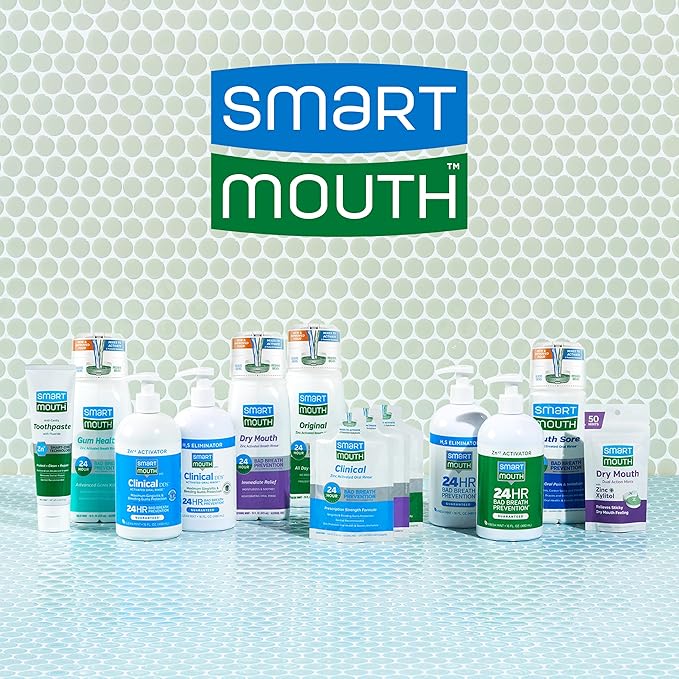 SmartMouth Original & Dry Mouth Activated Mouthwash - Fresh Breath & Dry Mouth Relief - Bad Breath Prevention Mouthwash, 16 fl oz Each