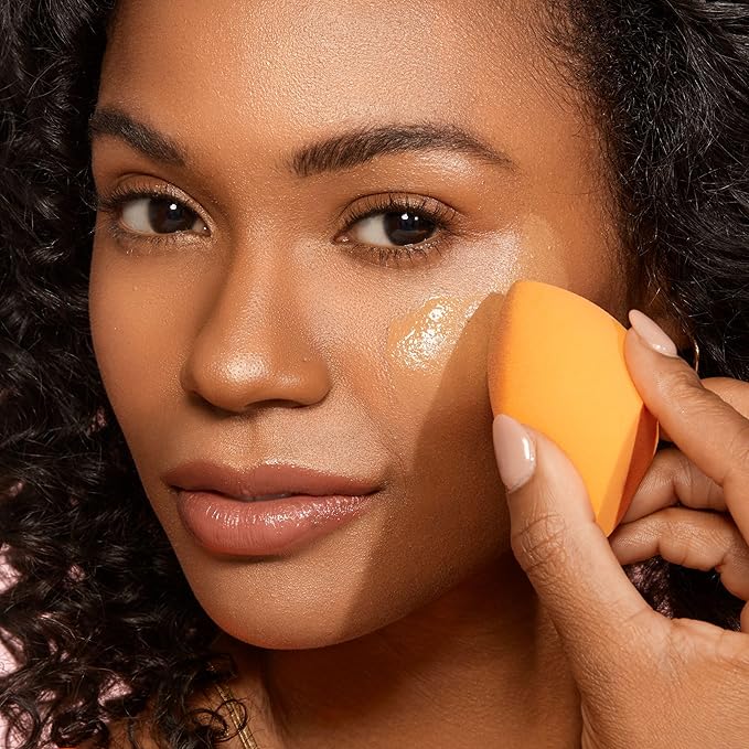 Real Techniques Miracle Complexion Makeup Sponge, 4-Pack Beauty Blender For Liquid & Cream Foundation, Streak-Free Coverage, Latex-Free, Vegan & Cruelty-Free
