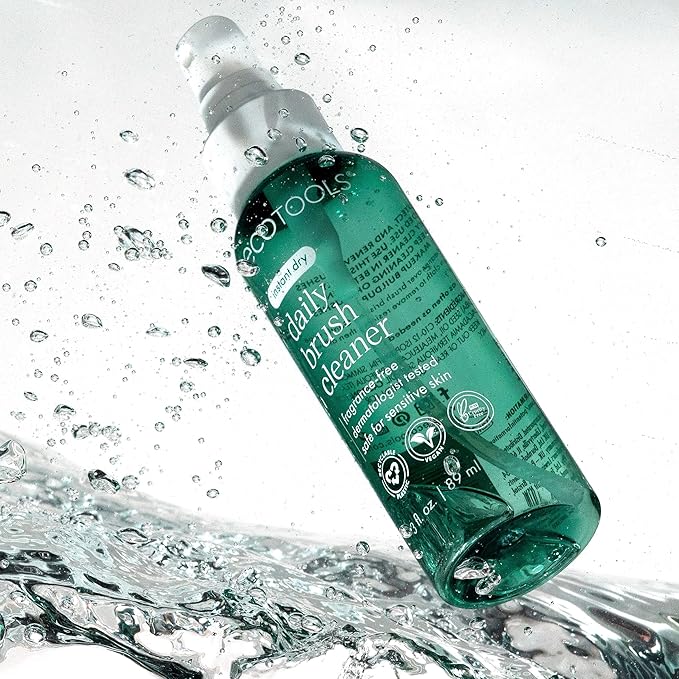 EcoTools Daily Makeup Brush Cleanser Spray, Quick Drying, Fragrance Free & Dermatologist Tested, Travel Size, TSA Approved, Cruelty-Free & Vegan 3 fl oz./89 ml. Bottle