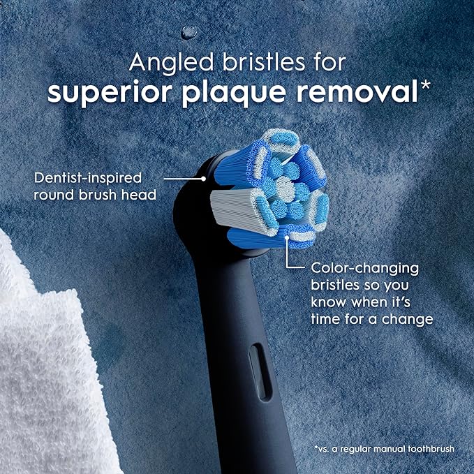 Oral-B iO Series Ultimate Clean Electric Toothbrush Replacement Brush Heads for an Oral-B Electric Toothbrush, 2 count, Black
