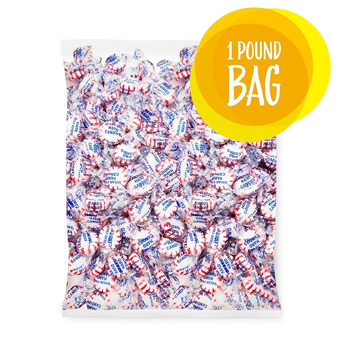 Sugar-Free Starlight Peppermints | 1-Pound Bag | Hard Candy (Pack of 2)