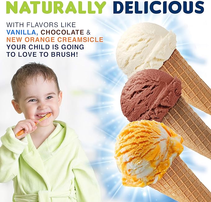 Tanner's Tasty Paste Ooh La La Orange - Anticavity Fluoride Children’s Toothpaste/Great Tasting, Safe, and Effective Vanilla Flavored Toothpaste for Kids (4.2 oz.)
