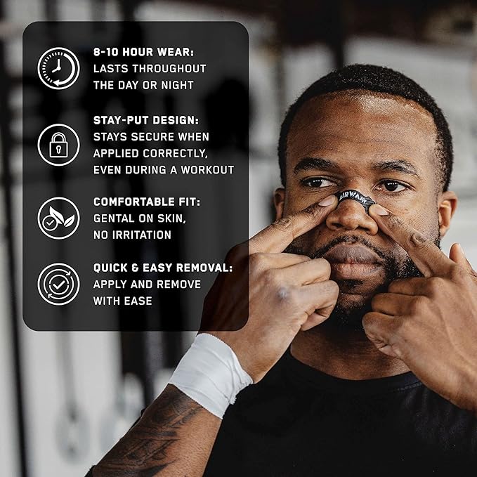 AIRWAAV Nasal Strips (90 Ct) - Nose Strips to Boost Oxygen Intake, Reduce Snoring, Improve Sleep Quality and Recovery - Extra Strength Snoring Solution - Breathe Better in Every Moment (Large)