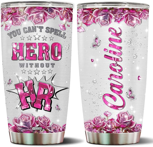 Personalized Human Resources Gifts For Women 20oz Insulated Stainless Steel Travel Mug Coffee Tumbler Cup With Lid Hr Gift For Wife Daughter Mom Christmas Birthday Mother's Day Valentine