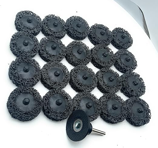 SIGNI Quick Change Poly Strip & Clean Rolok Disc for Rust and Paint Removal on Metal and Wood (2 inch, 20 Black+pad)