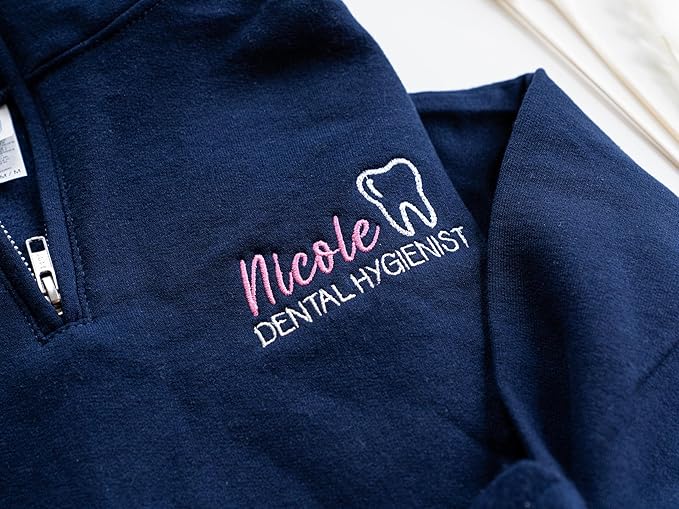 Chillever - Dental Hygienist Embroidered Sweatshirt, Gift For Hygienist, Tooth Gift, Teeth Sweatshirts For Women