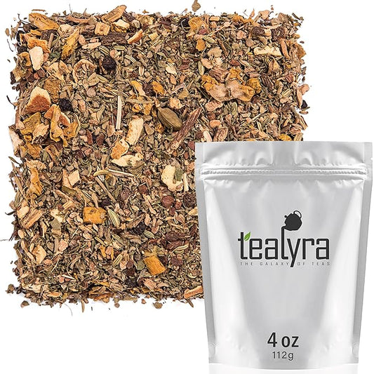 Tealyra - Holistic Health Tea - Turmeric Healthy Tonic - Ginger - Fennel - Cinnamon - Loose Leaf - All-In-One Wellness Blend - Caffeine-Free - 112g (4-ounce)
