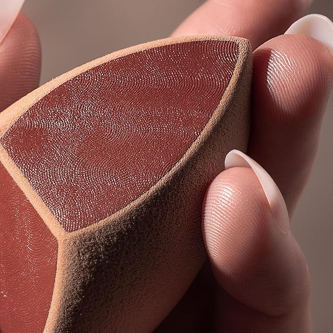 Real Techniques Makeupsaver Sponge + Brush Trio, Makeup Blending Sponge & Brushes For Liquid & Cream Foundation, Natural Finish & Reduces Makeup Waste, Cruelty & Latex-Free, 3 Piece Set